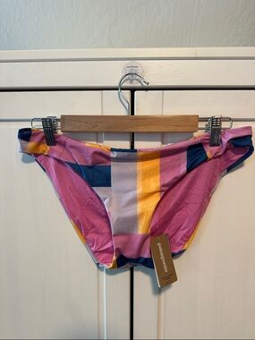 Patagonia Women’s Sunamee Bikini Bottom, Patchwork Watercolor, Women’s L